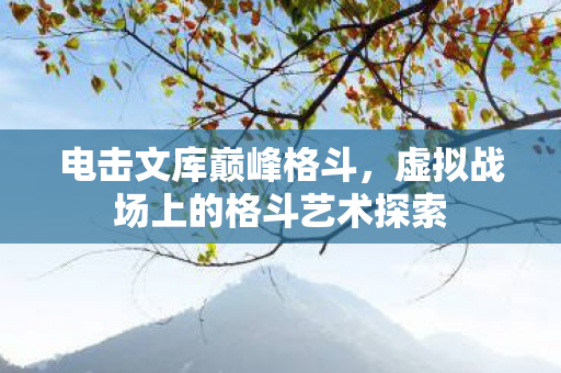 虚拟战场上的格斗艺术探索图片