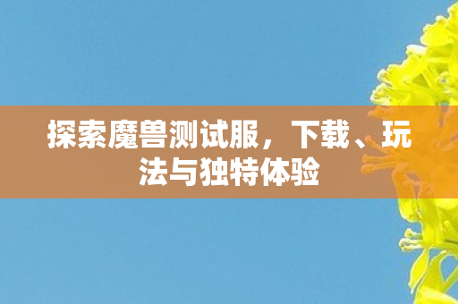 探索魔兽测试服图片