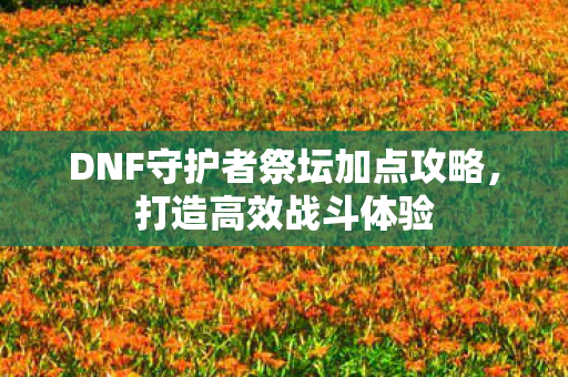 DNF守护者祭坛加点攻略图片