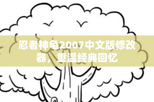 忍者神龟2007中文版修改器图片