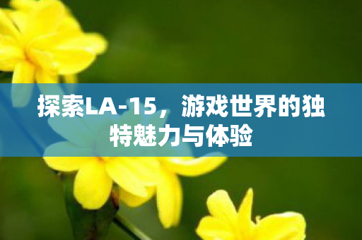 探索LA-15,游戏世界的独特魅力与体验 探索LA-15,游戏世界的独特魅力与体验