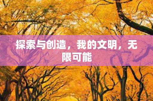 探索与创造,我的文明,无限可能 探索与创造,我的文明,无限可能