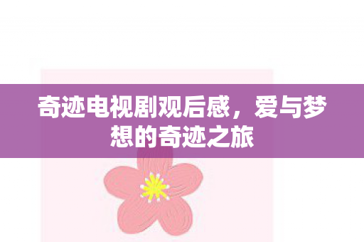 奇迹电视剧观后感，爱与梦想的奇迹之旅