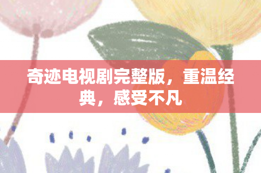 奇迹电视剧完整版图片
