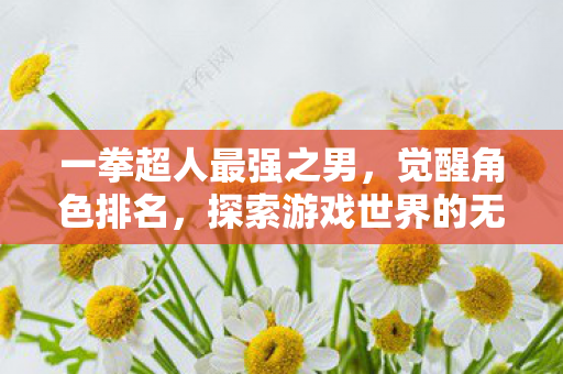 一拳超人最强之男，觉醒角色排名，探索游戏世界的无限可能