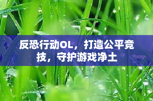 反恐行动OL,打造公平竞技,守护游戏净土 反恐行动OL,打造公平竞技,守护游戏净土