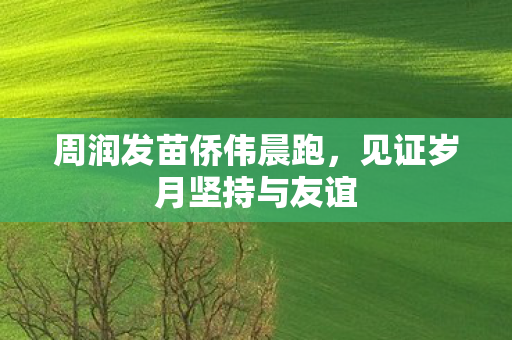周润发苗侨伟晨跑,见证岁月坚持与友谊 周润发苗侨伟晨跑,见证岁月坚持与友谊