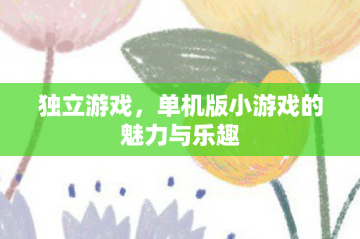 独立游戏,单机版小游戏的魅力与乐趣 独立游戏,单机版小游戏的魅力与乐趣