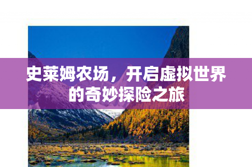 史莱姆农场，开启虚拟世界的奇妙探险之旅