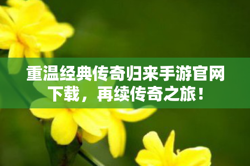 重温经典传奇归来手游官网下载,再续传奇之旅! 重温经典传奇归来手游官网下载,再续传奇之旅!
