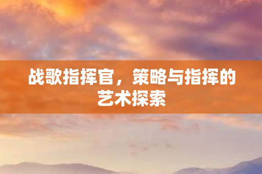策略与指挥的艺术探索图片