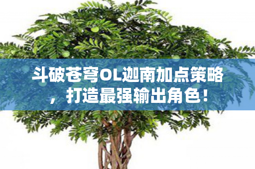 斗破苍穹OL迦南加点策略图片
