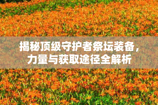 揭秘顶级守护者祭坛装备图片