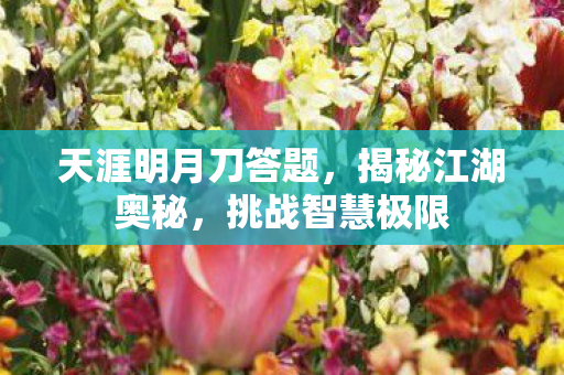 天涯明月刀答题图片