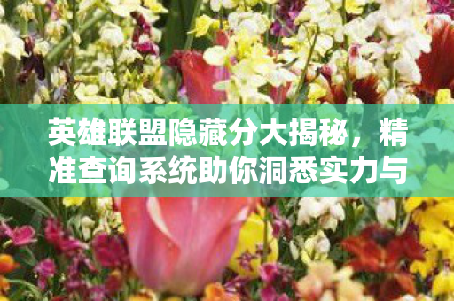 精准查询系统助你洞悉实力与命运图片
