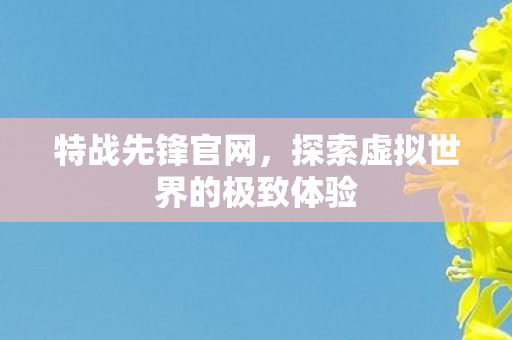 探索虚拟世界的极致体验图片