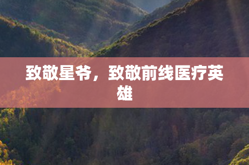 致敬前线医疗英雄图片