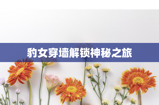 豹女穿墙解锁神秘之旅图片