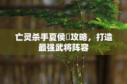 亡灵杀手夏侯惇攻略图片