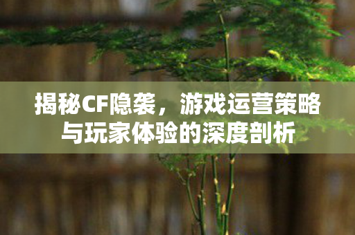 游戏运营策略与玩家体验的深度剖析图片