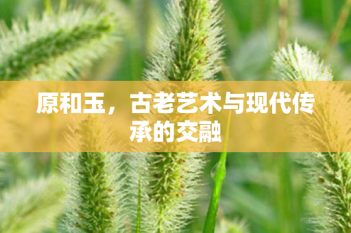 原和玉，古老艺术与现代传承的交融