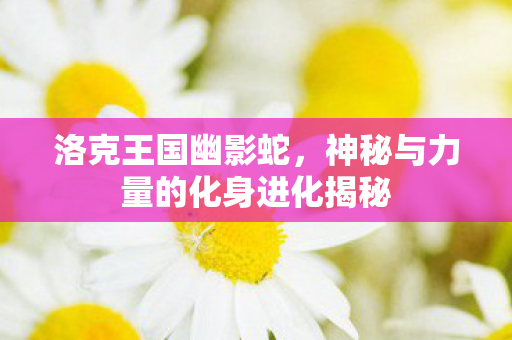 洛克王国幽影蛇，神秘与力量的化身进化揭秘