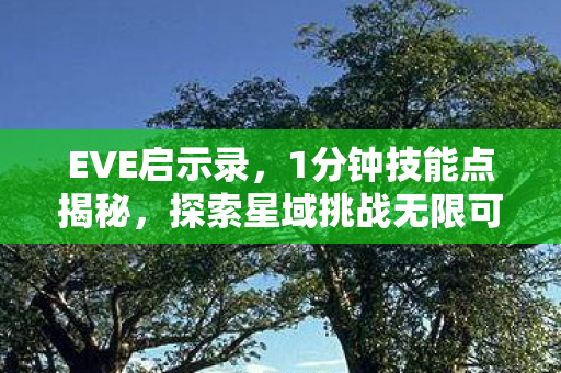EVE启示录，1分钟技能点揭秘，探索星域挑战无限可能