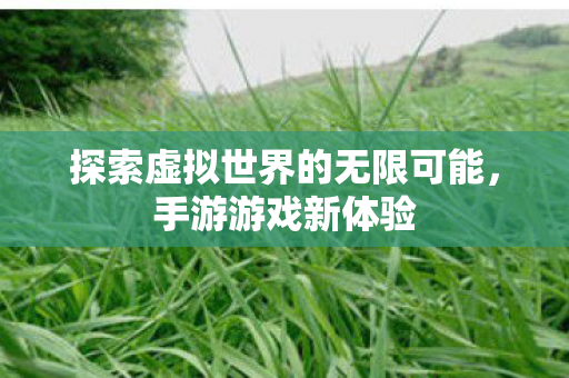 探索虚拟世界的无限可能，手游游戏新体验