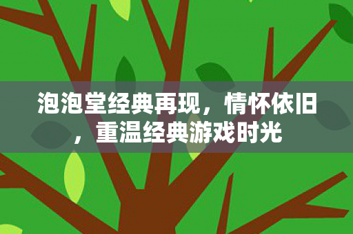 泡泡堂经典再现，情怀依旧，重温经典游戏时光