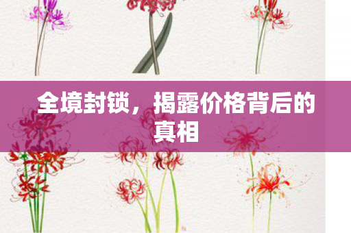 揭露价格背后的真相图片