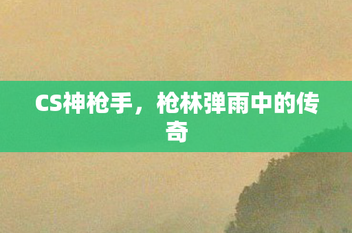 CS神枪手,枪林弹雨中的传奇 CS神枪手,枪林弹雨中的传奇