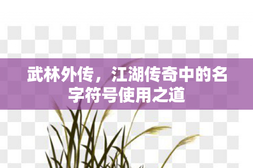 江湖传奇中的名字符号使用之道图片