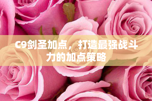 C9剑圣加点，打造最强战斗力的加点策略