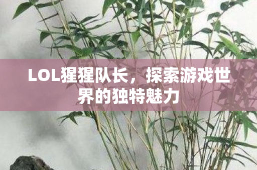 LOL猩猩队长,探索游戏世界的独特魅力 LOL猩猩队长,探索游戏世界的独特魅力