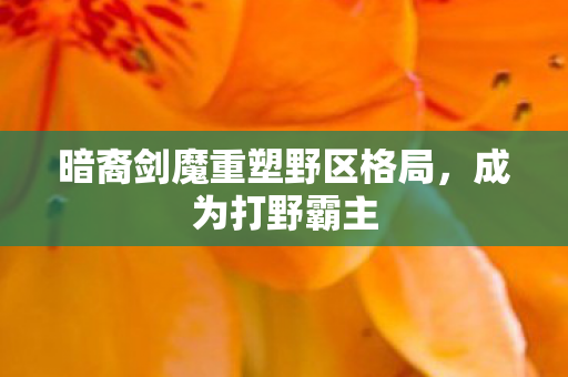 暗裔剑魔重塑野区格局,成为打野霸主 暗裔剑魔重塑野区格局,成为打野霸主