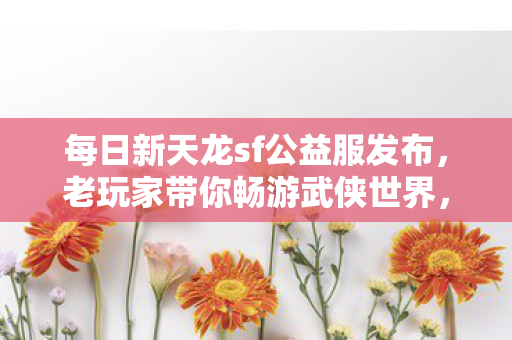 每日新天龙sf公益服发布图片