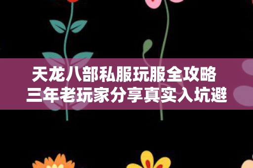 天龙八部私服玩服全攻略 三年老玩家分享真实入坑避坑经验图片