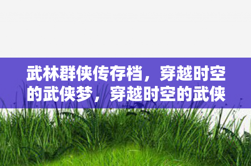 穿越时空的武侠梦图片