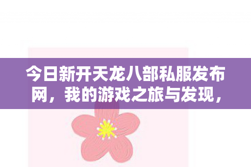今日新开天龙八部私服发布网图片