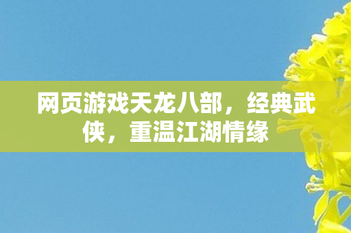 网页游戏天龙八部图片