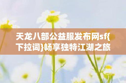 天龙八部公益服发布网sf图片