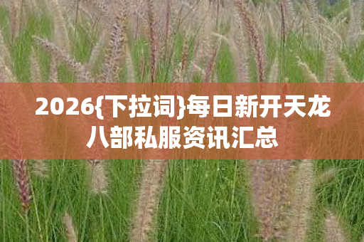 每日新开天龙八部私服资讯汇总图片