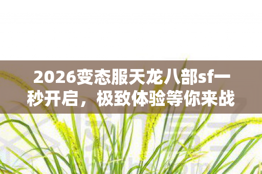 2026变态服天龙八部sf一秒开启图片