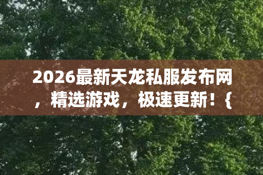 2026最新天龙私服发布网图片