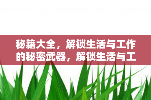 解锁生活与工作的秘密武器图片