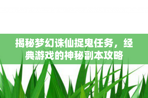 经典游戏的神秘副本攻略图片