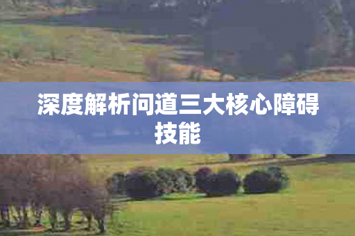 深度解析问道三大核心障碍技能图片