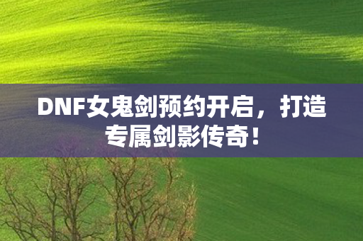 DNF女鬼剑预约开启图片