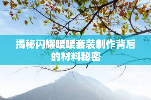 揭秘闪耀暖暖套装制作背后的材料秘密图片