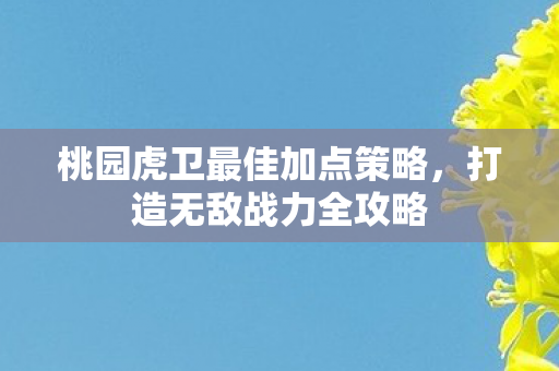 桃园虎卫最佳加点策略图片